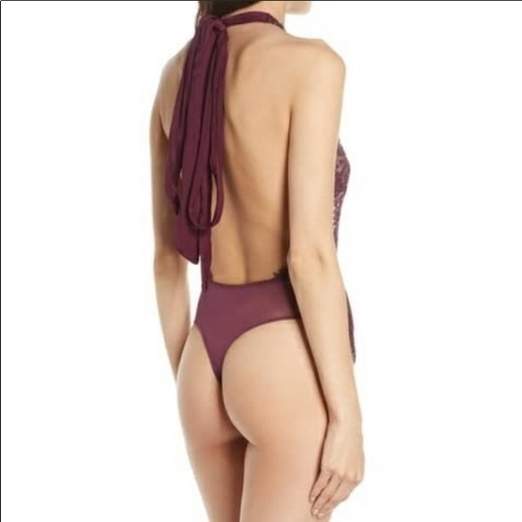 Free People Showoff  Bodysuit Metallic Fig XS - Picture 5 of 13